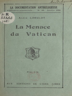 cover image of La menace du Vatican